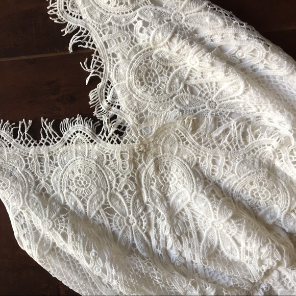 NWOT White Lace Romper - Picture 3 of 7